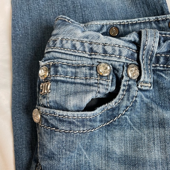 Miss Me 90s Skinny Bootcut Jeans Pocket Embroidery 💙🤍 - Picture 5 of 16